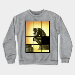 Le penseur The Thinker, sliding pictures game puzzle Crewneck Sweatshirt